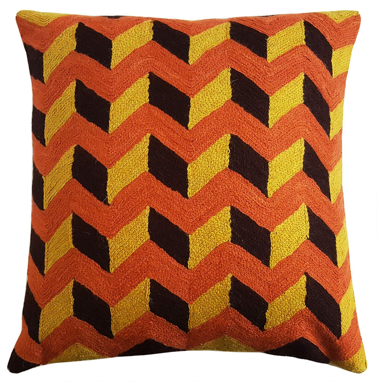 Mehrunnisa (16X16) Kashmir Hand Embroidered Crewel Work Cushion Cover (Hom2259)