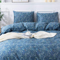 HoneiLife Duvet Cover Sets Twin - 100% Cotton Floral Comforter Cover, 2-PCS Breathable Bedding Set with Zipper Closure & Corner 