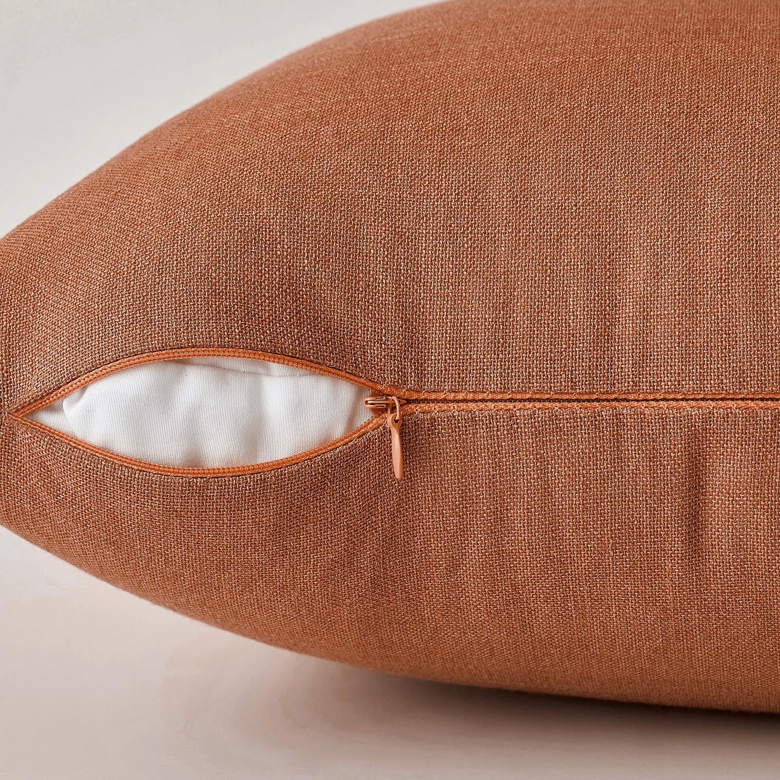 Miulee Pack Of 2 Fall Decorative Throw Pillow Covers Halloween Linen Burlap Square Solid Farmhouse Modern Concise Throw Cushion