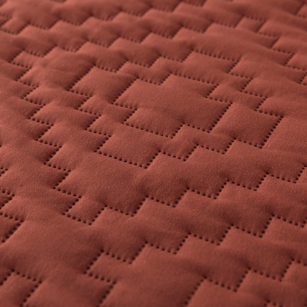 R.Share Burnt Orange Twin Size Quilt Bedding Sets With Pillow Sham, Boho Lightweight Soft Bedspread Coverlet, Quilted Blanket Th