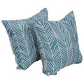 Blazing Needles Square Polyester Jacquard Throw Pillows, 17", Demeter Caspia 2 Count