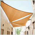 Colourtree 20' X 20' X 20' Sand Triangle Ctaprt16 Sun Shade Sail Canopy Mesh Fabric Uv Block Upf50 - Commercial Heavy Duty - 190