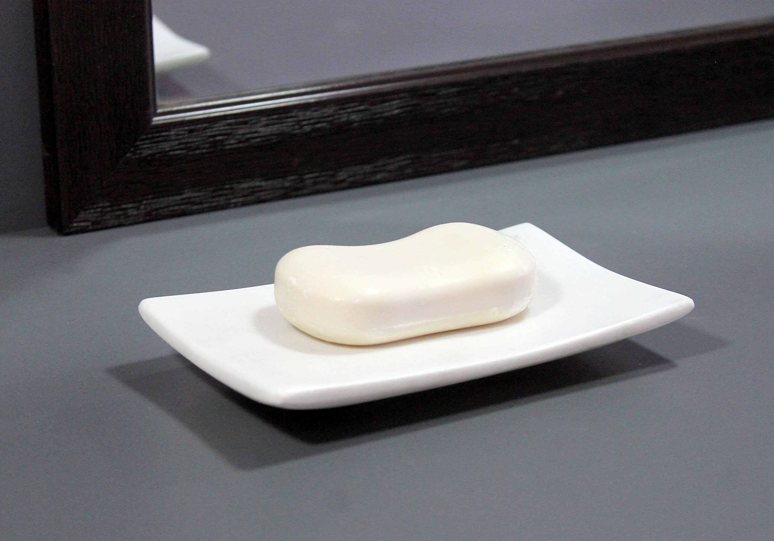 Kleo - Natural Marble Stone Soap Dish Bath Accessories For Bath, Tub Or Wash Basin