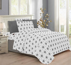 Elegant Comfort Luxury Soft Bed Sheets Cube Pattern - 1500 Premium Hotel Quality Microfiber Softness Wrinkle And Fade Resistant (6-Piece) Bedding Set, Queen, Gray