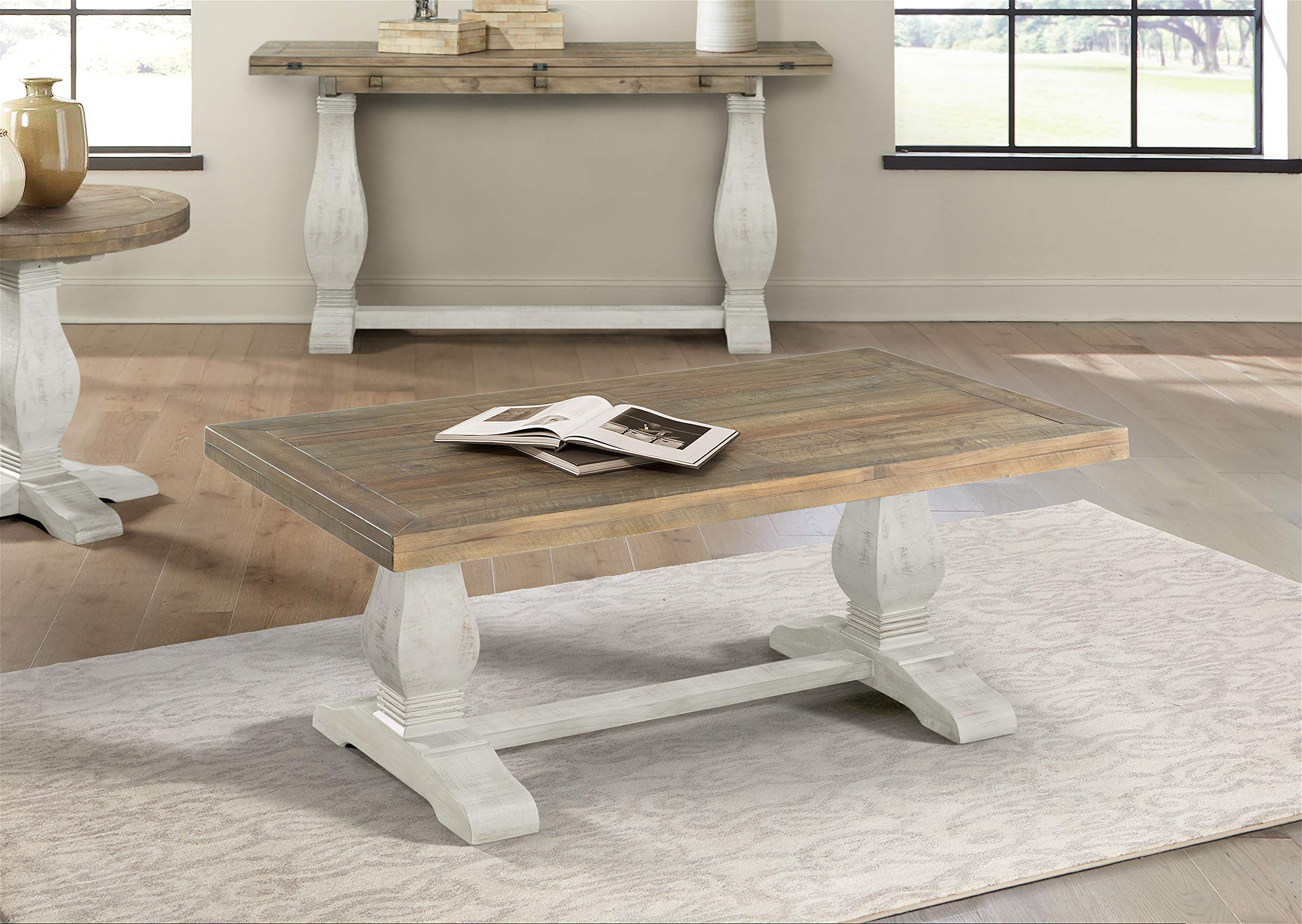 Martin Svensson Home Napa, Coffee Table, White Stain And Reclaimed Natural
