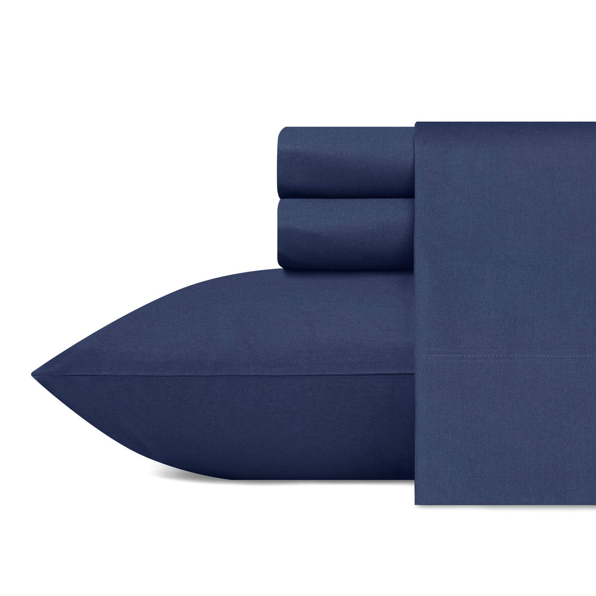 Nautica - Twin Xl Sheets, Cotton Percale Bedding Set, Crisp & Cool, Dorm Room Essentials (Captains Navy, Twin Xl)
