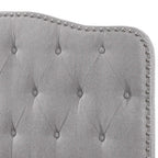Best Quality Furniture -Hb Queen/Full Size Headboard Only Smoke Grey Fabric Finish