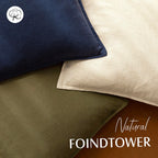 Foindtower Pack Of 2, Decorative Linen Soild Throw Pillow Covers Soft Accent Square Cushion Case Boho Farmhouse Pillowcase For C