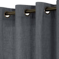 Koufall Dark Grey Curtains For Bedroom 84 Inch Length 2 Panels Set,Sheer Linen Bronze Not Black Grommet Light Fitering Thick Gra
