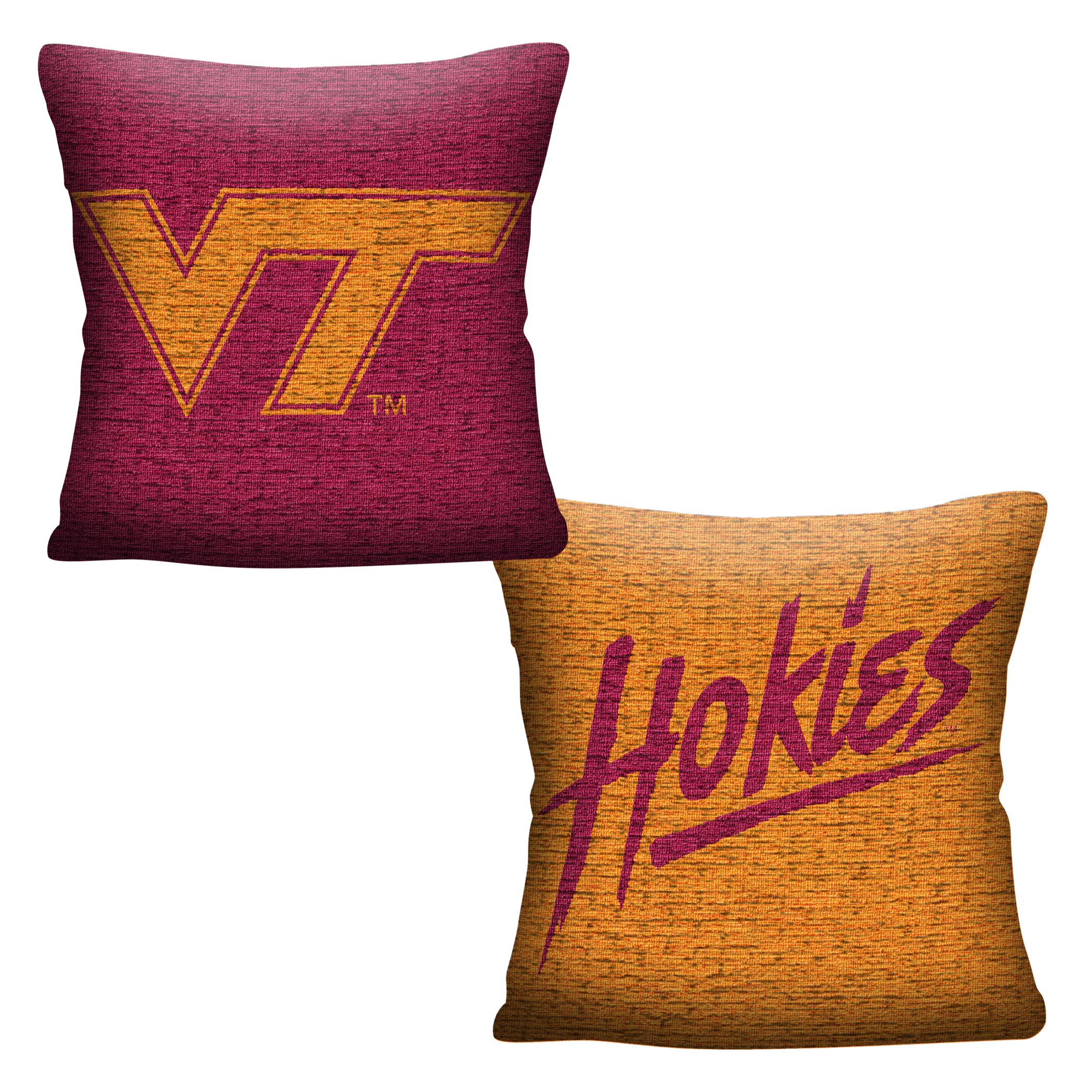 Northwest Ncaa Virginia Tech Hokies Unisex-Adult Double Sided Woven Jacquard Pillow, 20' X 20', Invert