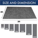 Notrax - 117S0035Gy 117 Heritage Rib Entrance Mat, For Home Or Office, 3'X5', Gray