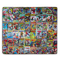 Marvel Spider-Man 60Th Anniversary Special Edition Fleece Throw Blanket With Blue Sherpa Backing | Plush Soft Polyester Cover Fo