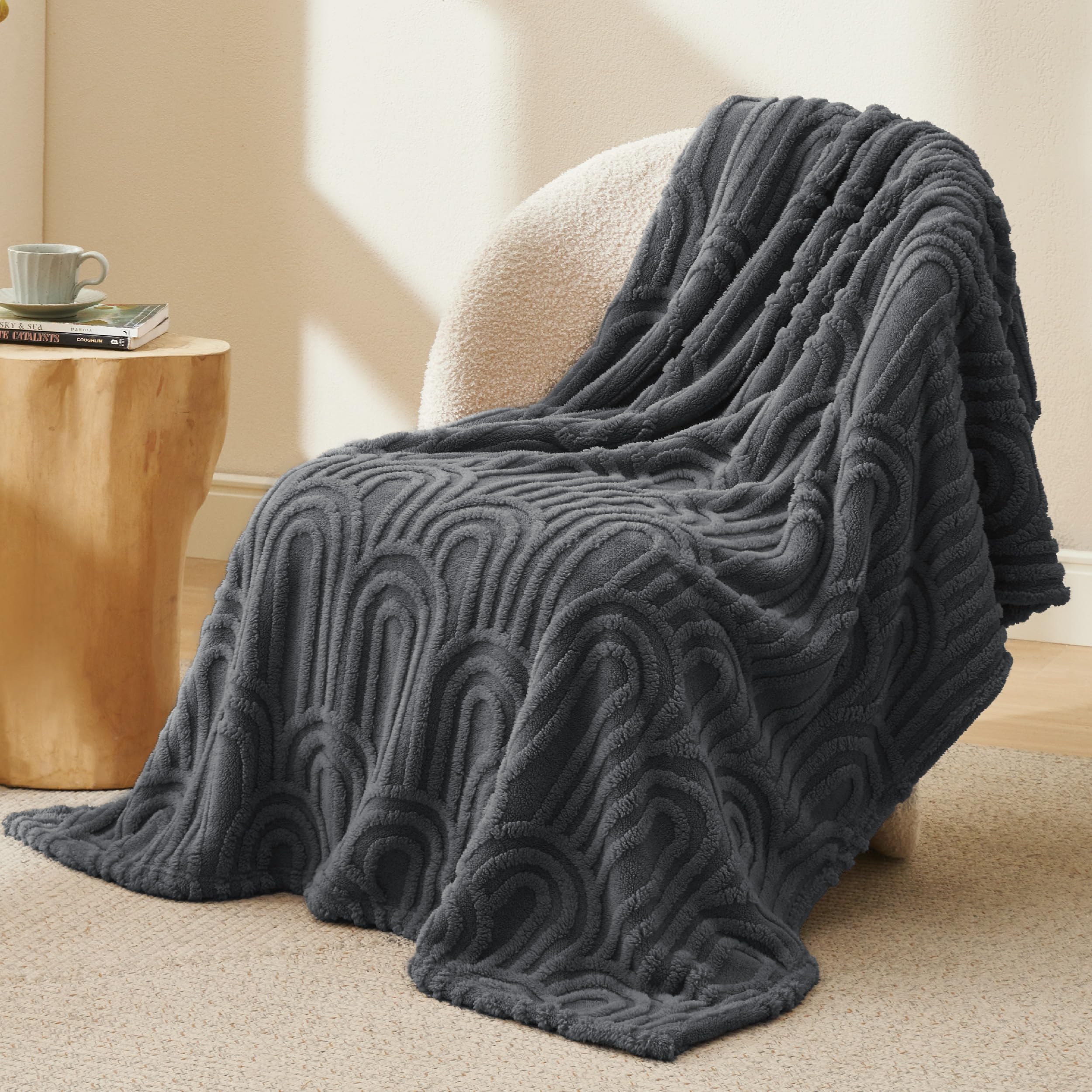 Bedsure Grey Throw Blanket For Women - Super Soft & Cozy, Fleece Blankets For Girls, Ideal For Couch & Bed, 50X60 Inches