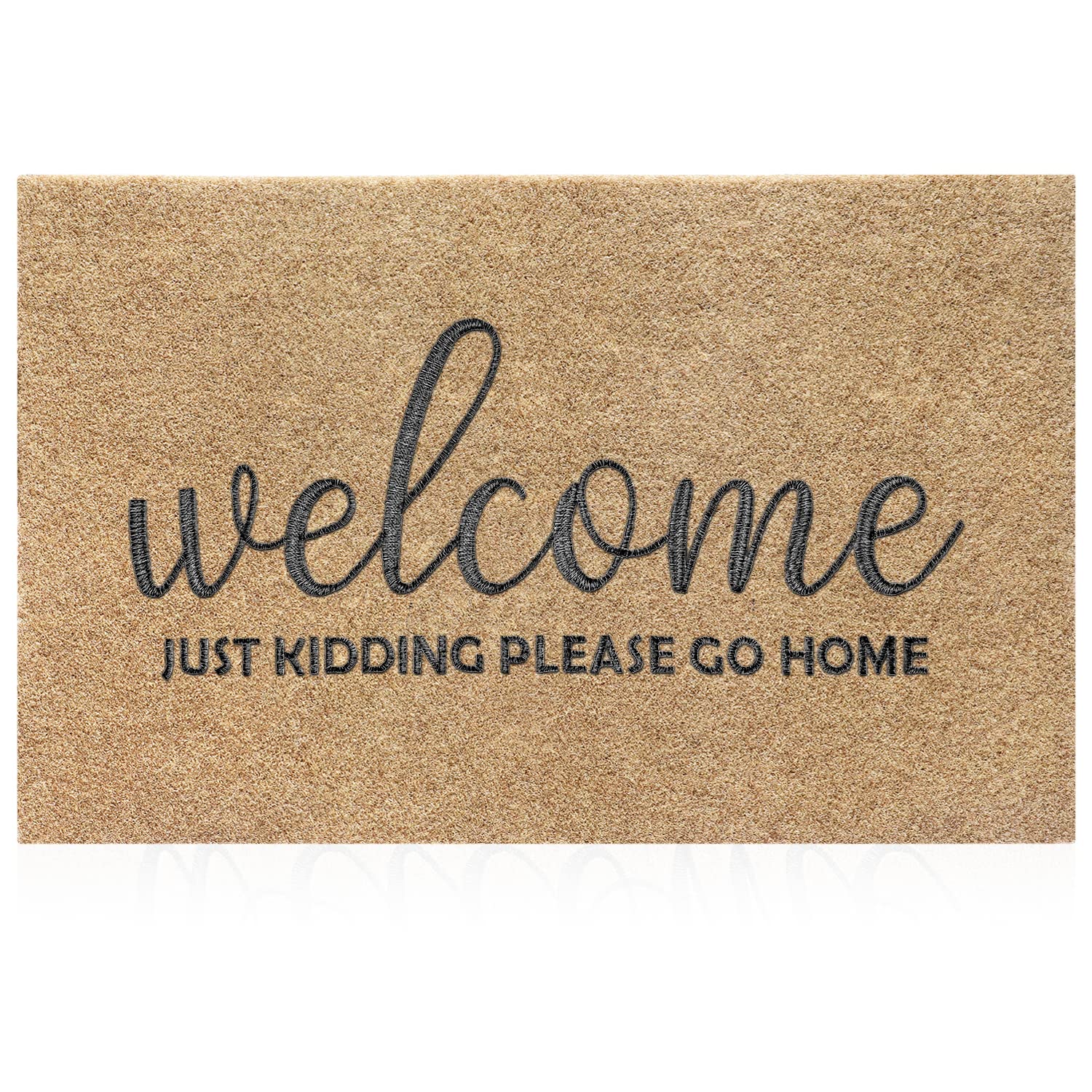 Aazzkang Please Go Home Door Mat Non Slip Funny Welcome Doormat Outdoor Entrance Easy To Clean Front Door Mats For Indoor,Entryw