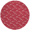 Addison Rugs Harpswell Ahp37 Ruby 8' X 8' Indoor Outdoor Round Rug, Easy Clean, Machine Washable, Non Shedding, Bedroom, Living Room, Dining Room, Kitchen, Patio Rug