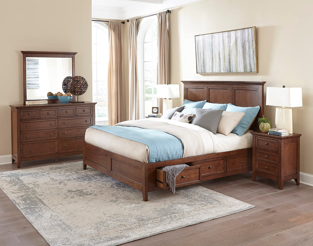 Intercon San Mateo Nightstand with 3 Drawers, Tuscan Bedside Tables