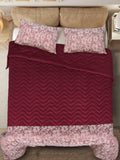 Saral Home Kanan All Season Medium Weight Reversible King Quilt/Comforter 90X90  & Matching 2 Pillow Covers 17X27 For Double Bed