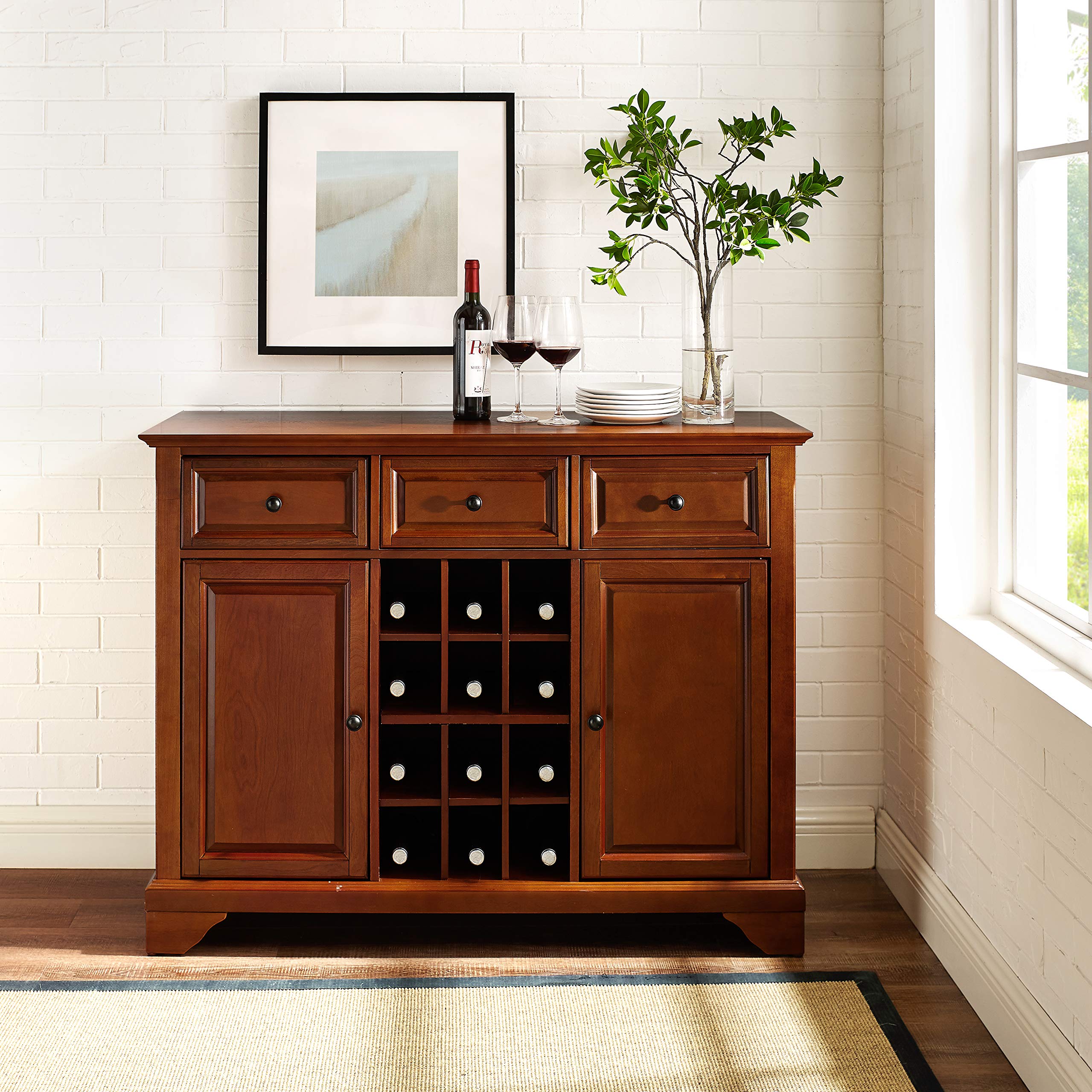 Crosley Furniture Lafayette Wine Buffet/Sideboard - Classic Cherry