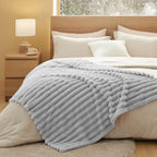 Bedsure Twin Blanket For Couch - Super Soft Cozy Blankets For Women, Cute Small Fleece Blanket For Girls, Light Grey,60X80 Inche