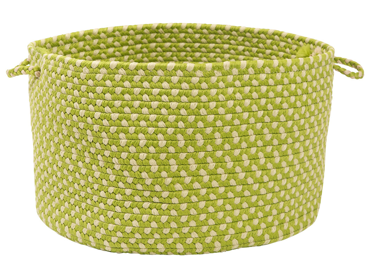 Montego Utility Basket, 18 By 12-Inch, Lime Twist Green