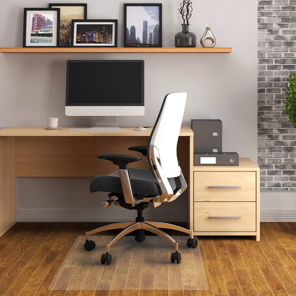 Floortex® Valuemat® Vinyl Rectangular Chair Mat For Hard Floor - 36' X 48'