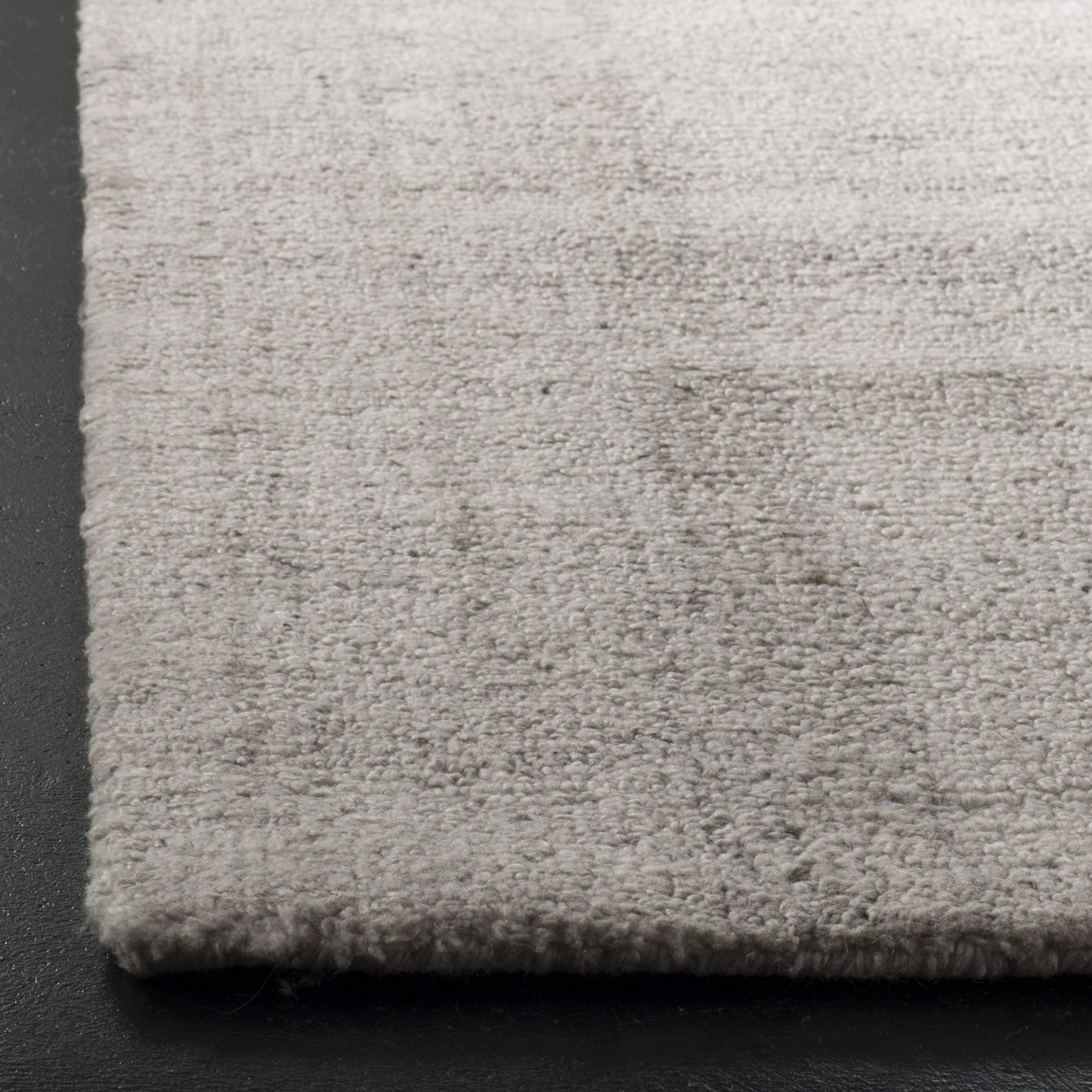 Safavieh Abstract Collection Runner Rug - 2'3'' X 8', Light Grey, Handmade Wool & Viscose, Ideal For High Traffic Areas In Livin