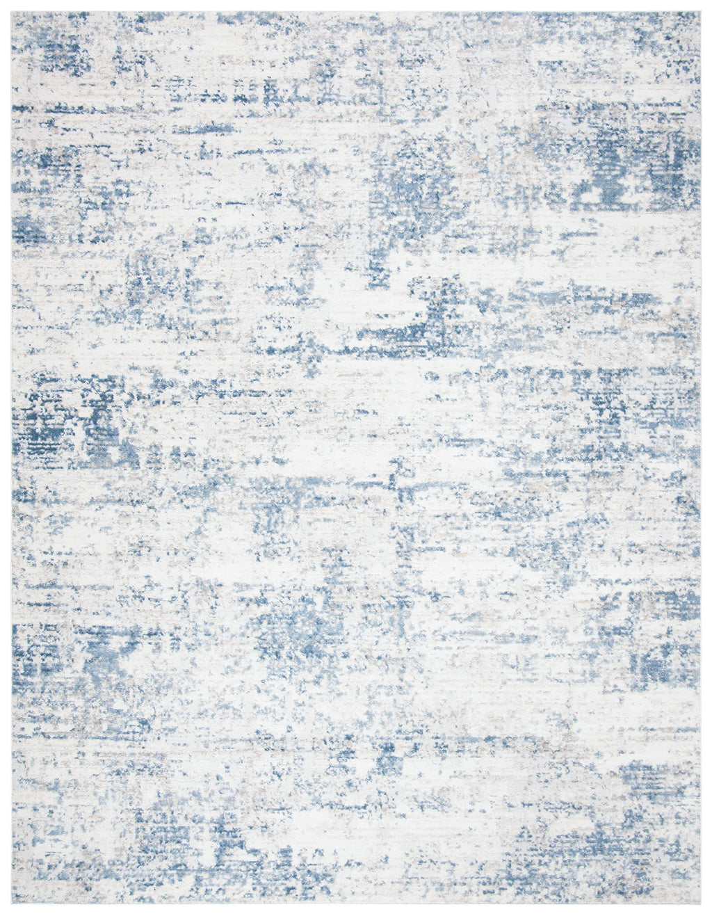 Safavieh Amelia Collection Area Rug - 10' X 14', Ivory & Blue, Modern Abstract Design, Non-Shedding & Easy Care, Ideal For High