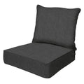 Honeycomb Outdoor Deep Seat, 24' W X 23' D, Textured Solid Charcoal Grey Outdoor Chair Cushion