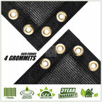 Colourtree Customized Size Fence Screen Privacy Screen Black 6' X 51' - Commercial Grade 170 Gsm - Heavy Duty - 3 Years Warranty - Cable Zip Ties Included