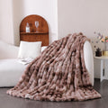 Ukeler Ultra Soft Throw Blanket 50'X60', Brown Fluffy Blankets & Throws Faux Fur Blanket For Couch, Bed, Sofa Cozy Plush Warm