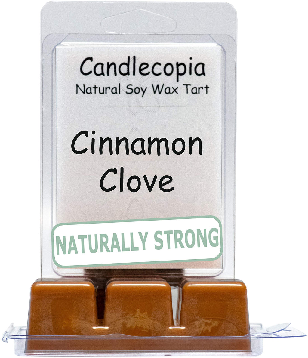 Candlecopia Cinnamon Clove Strongly Scented Hand Poured Vegan Wax Melts, 12 Scented Wax Cubes, 6.4 Ounces in 2 x 6-Packs