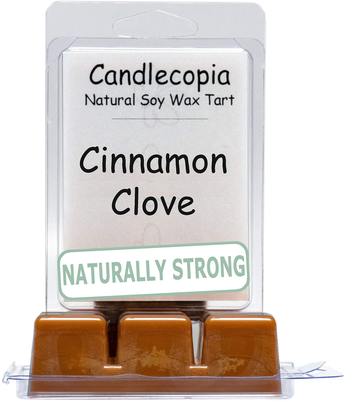 Candlecopia Cinnamon Clove Strongly Scented Hand Poured Vegan Wax Melts, 12 Scented Wax Cubes, 6.4 Ounces in 2 x 6-Packs