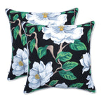 Pillow Perfect Floral Indoor/Outdoor Accent Throw Pillow, Plush Fill, Weather, And Fade Resistant, Large Throw - 18.5' X 18.5'