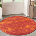 Nourison Essentials Indoor/Outdoor Red 4' X Round Area Rug, Easy Cleaning, Non Shedding, Bed Room, Living Room, Dining Room, Backyard, Deck, Patio (4 Round)