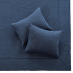 Levtex Home - Cross Stitch Navy Bedspread Set - King Quilted Bedspread And Two King Shams - Cross Stitch Pattern - Bedspread (12