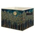 EVIHCG Enchanted Moon Night Forest Storage Bins Box with Handles, Vintage Botanical Nature Landscape Laundry Basket Hamper Cloth