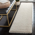 SAFAVIEH Milan Shag Collection Runner Rug - 2' x 12', Ivory, Solid Design, Non-Shedding & Easy Care, 2-inch Thick Ideal for High