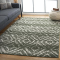 SAFAVIEH Adirondack Collection Area Rug - 51 x 76, Dark Green & Ivory, Geometric Design, Non-Shedding & Easy Care, Ideal for H