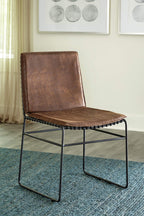 Coaster Home Furnishings Sherman Upholstered Antique Brown and Matte Black (Set of 2) Side Chair (192502)