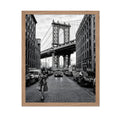 Poster Master Vintage Travel Poster - Retro Tourism Print - Manhattan Bridge, New York, Photograph, Architecture - Gift for Arti
