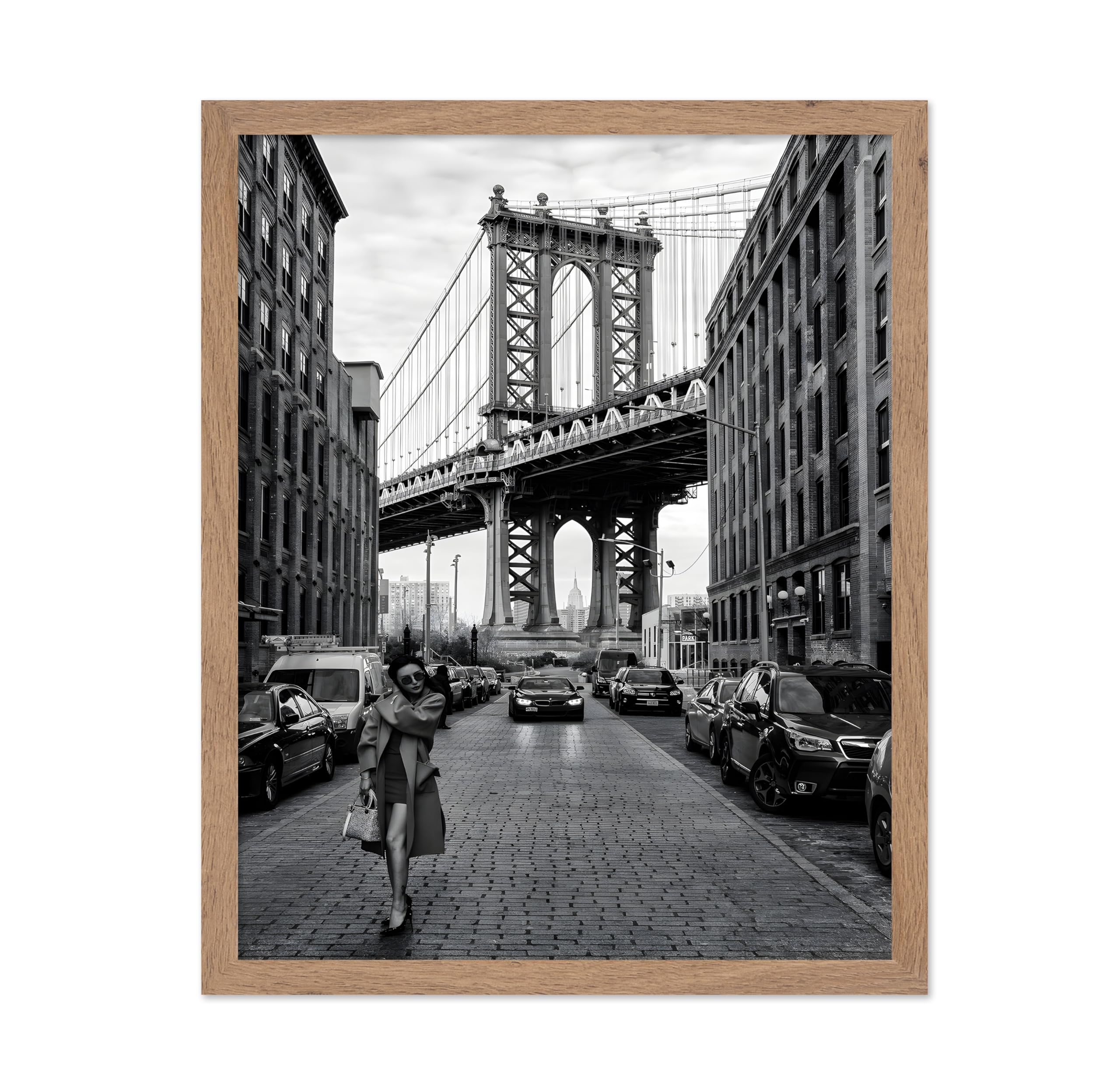 Poster Master Vintage Travel Poster - Retro Tourism Print - Manhattan Bridge, New York, Photograph, Architecture - Gift for Arti
