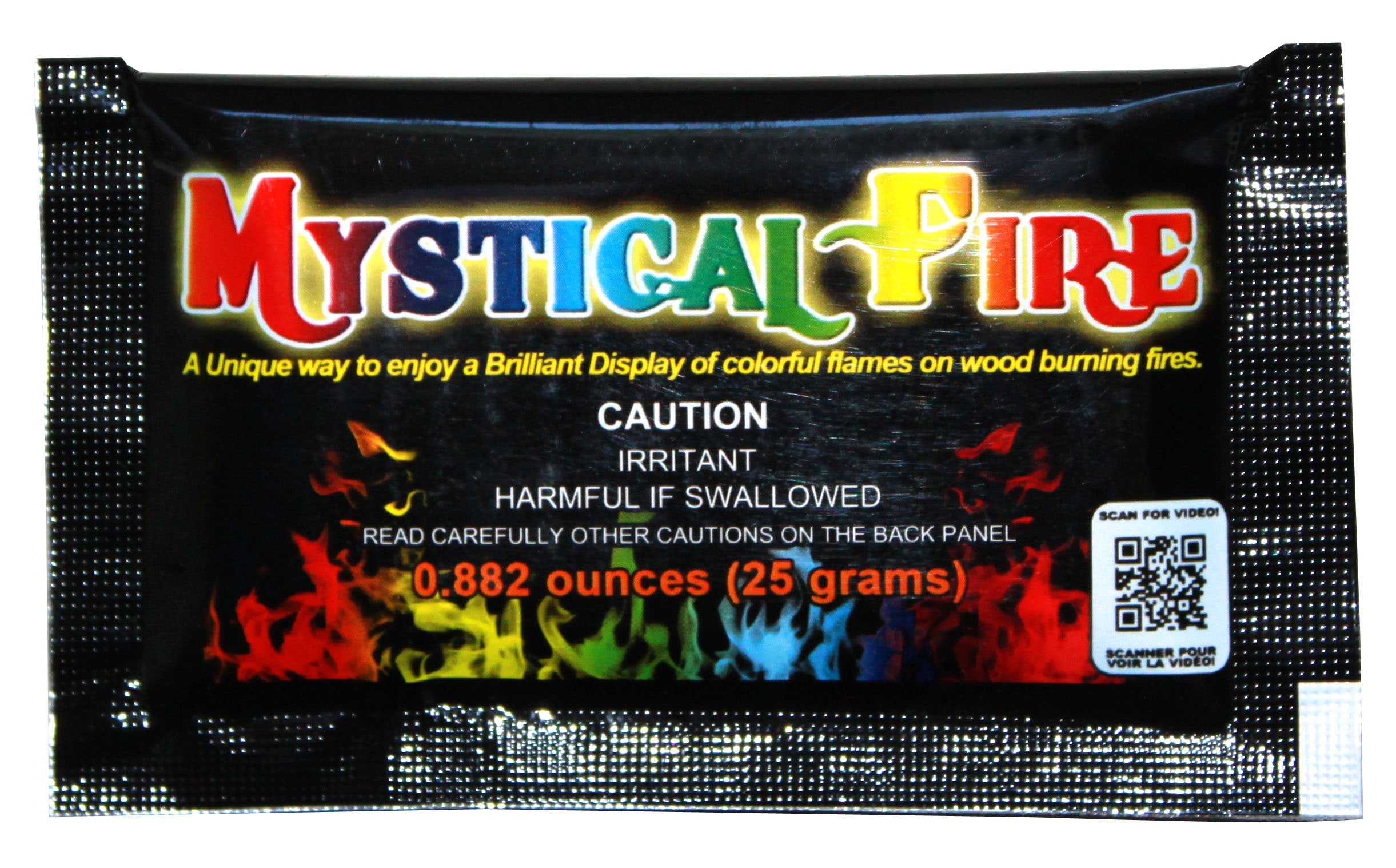 Mystical Fire Flame Colorant Vibrant Long-Lasting Pulsating Flame Color Changer For Indoor Or Outdoor Use 0.882 Oz Packets 25- C