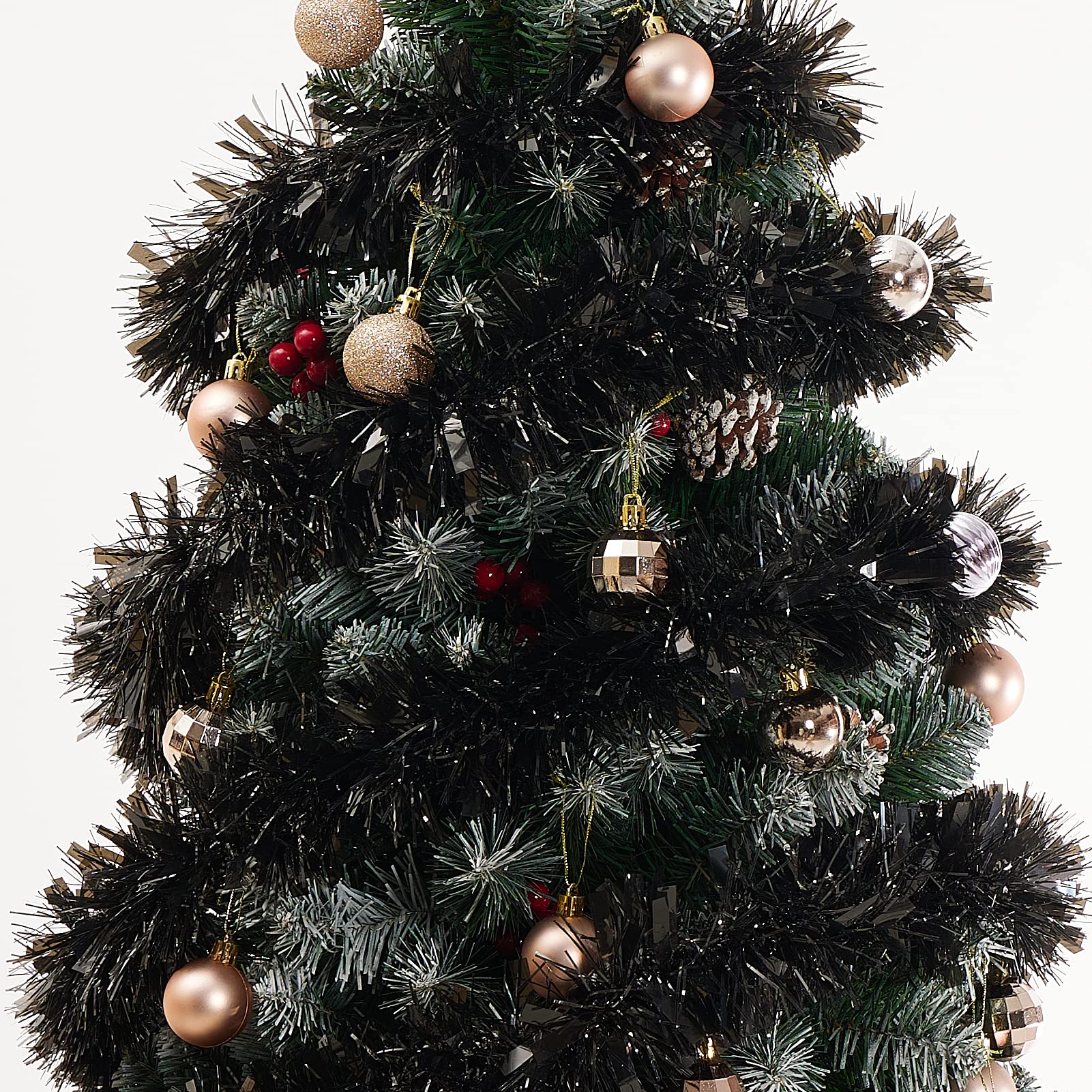 26.2 Feet Black Holiday Tinsel Garland For Christmas,Halloween, Birthday, Weddings, Party Decorations, Xmas Foil Tinsel Garland