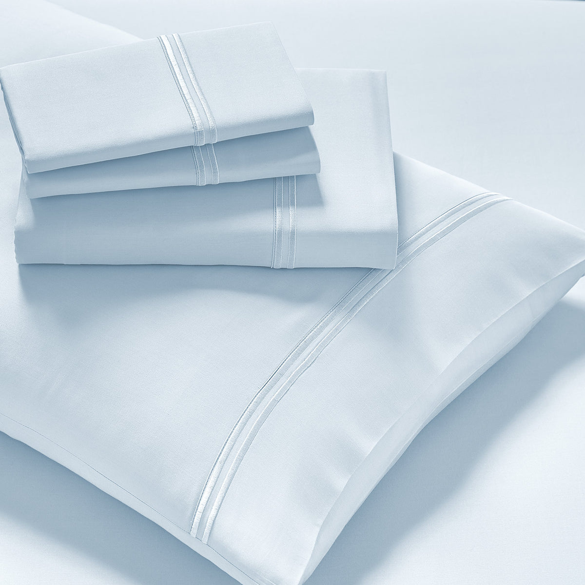 PureCare Elements Modal Sheet Set Featuring Precision-Fit Corners and enveloping Pillowcases, Twin XL, Light Blue (PCSM-TX-BL)