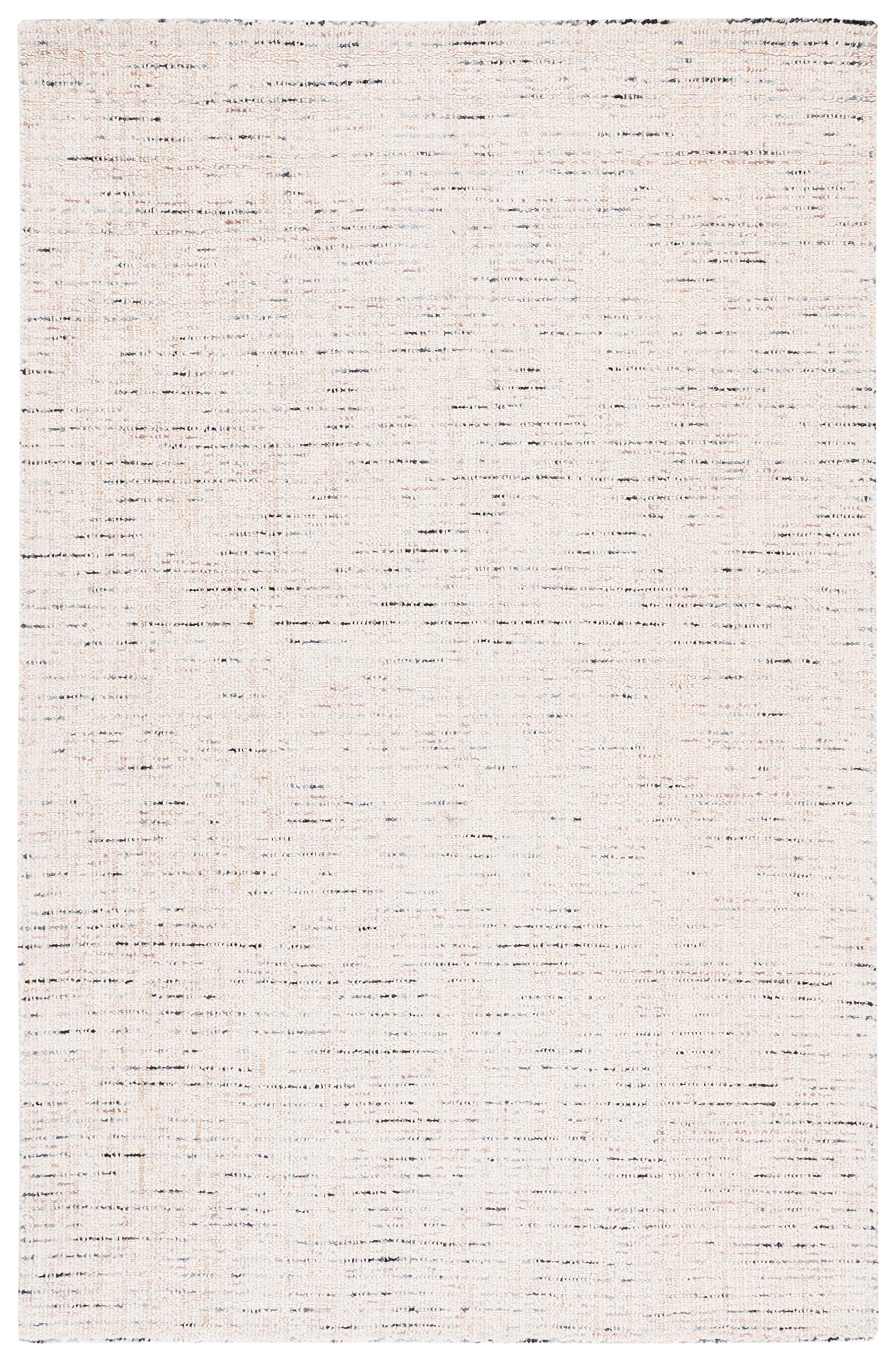 Safavieh Abstract Collection Area Rug - 6' X 9', Ivory & Blue, Handmade Wool, Ideal For High Traffic Areas In Living Room, Bedro
