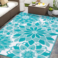 Lokhom Outdoor Rug For Patio, 6'X 9' Reversible Plastic Straw Area Rugs Mat, Waterproof Mat For Camper Indoor Outdoor Carpet For