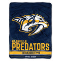 Northwest Nhl Nashville Predators Unisex-Adult Micro Raschel Throw Blanket, 46'' X 60'', Break Away