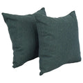 Blazing Needles Square Polyester Jacquard Throw Pillows, 17", Hazeltsb Bluegr 2 Count