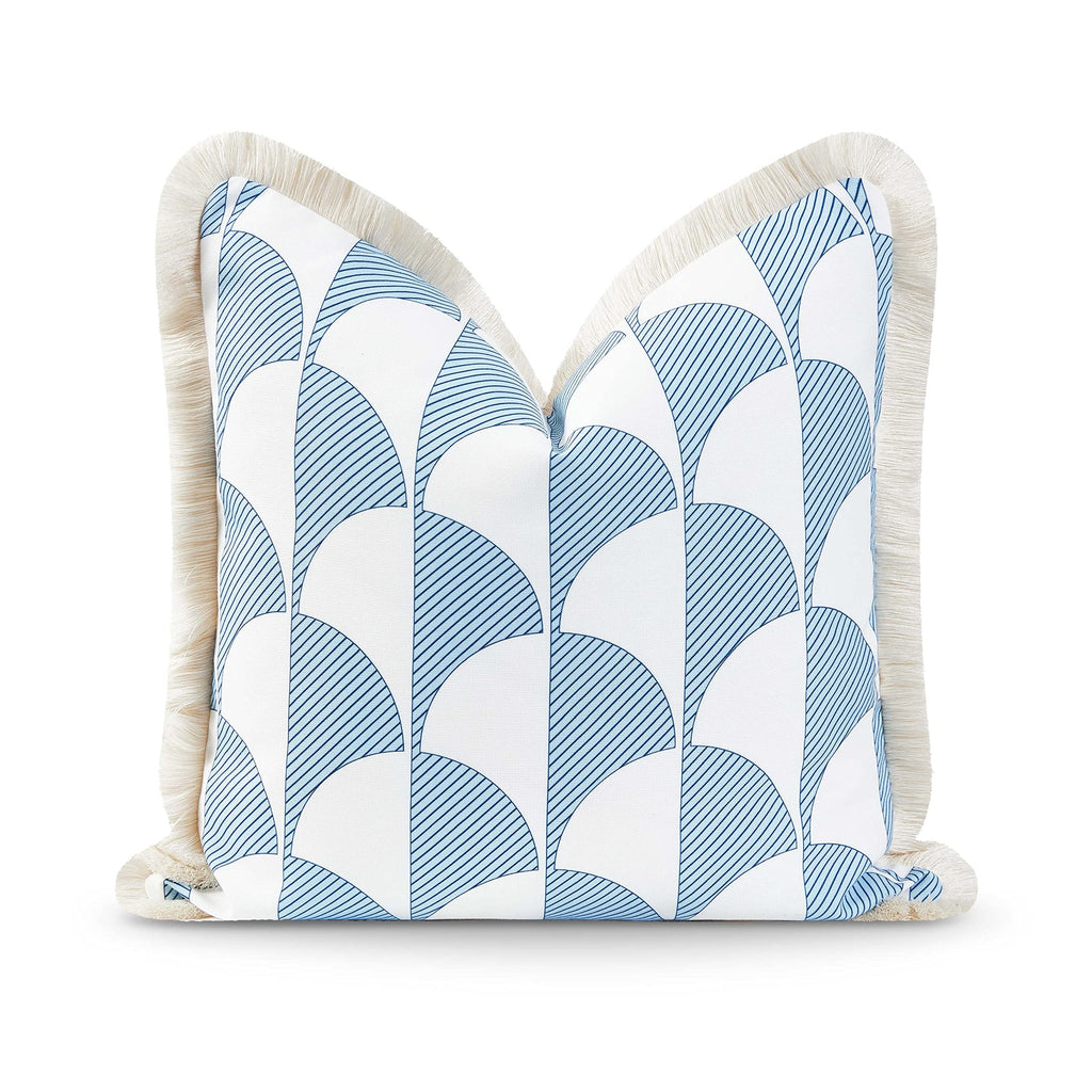 Hofdeco Premium Coastal Hampton Style Patio Indoor Outdoor Pillow Cover Only, 20'X20' Water Resistant For Backyard, Couch, Bab