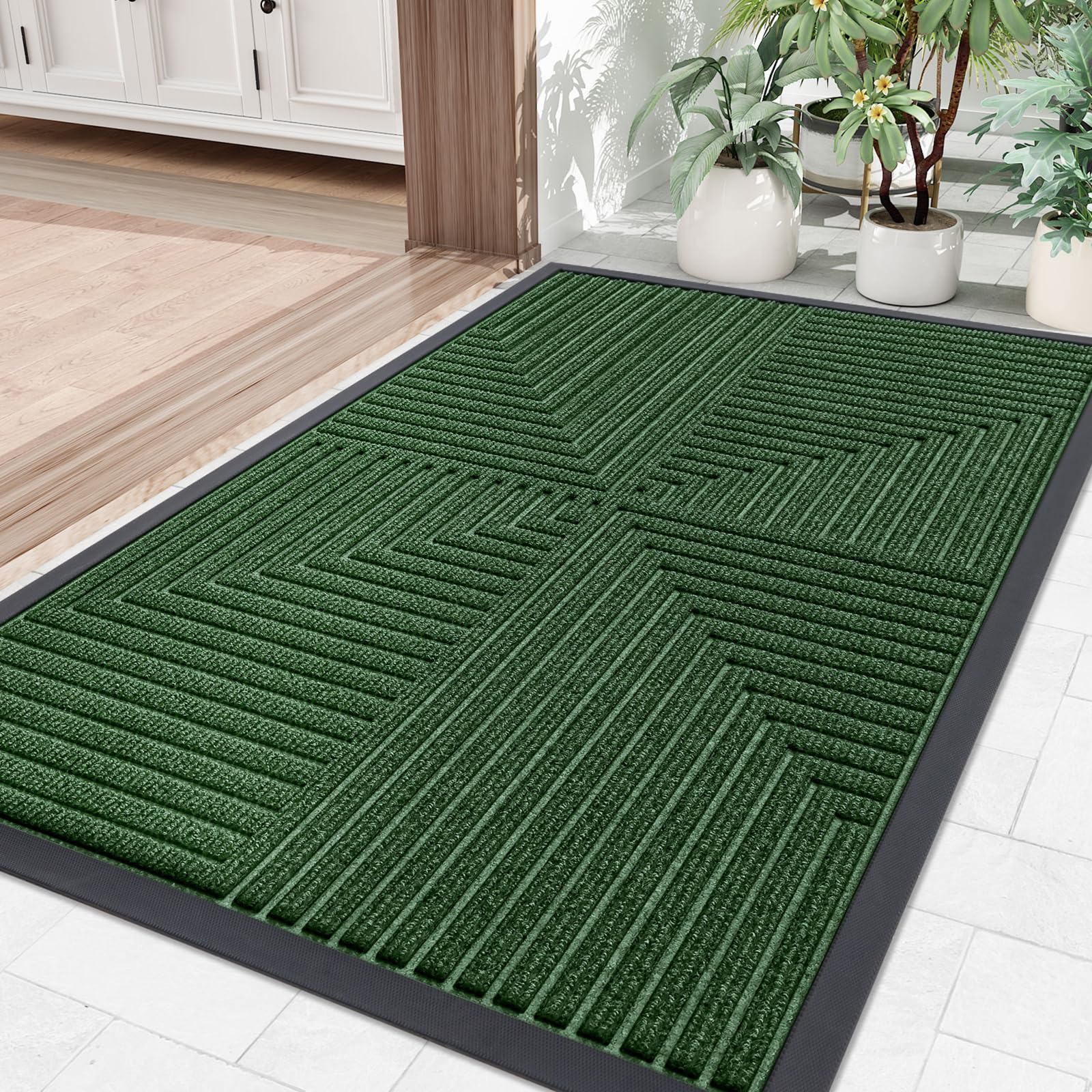 Arotive Front Door Mat, Heavy Duty Outdoor Indoor Mat, Non-Slip Welcome Mat For Home Entrance, Low Profile, Easy Clean, Dirt Tra